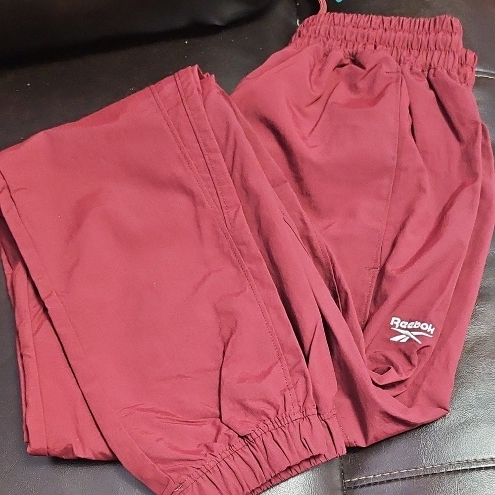 Reebok Men Burgundy Joggers